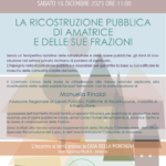 La ricostruzione pubblica di Amatrice e delle sue frazioni: tavola rotonda con l’assessore regionale Manuela Rinaldi